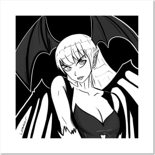 love vampire ecopop demon lady art Posters and Art